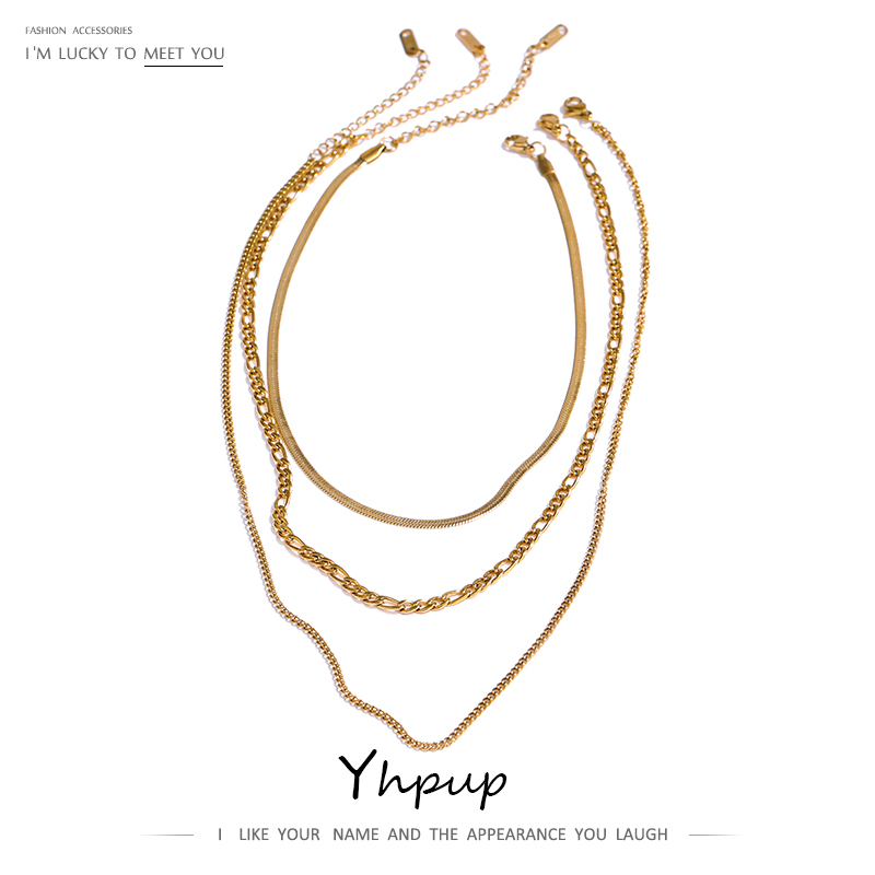 Birth Flower Necklace - Yhpup многослойное ожерелье из нержавеющей стали,