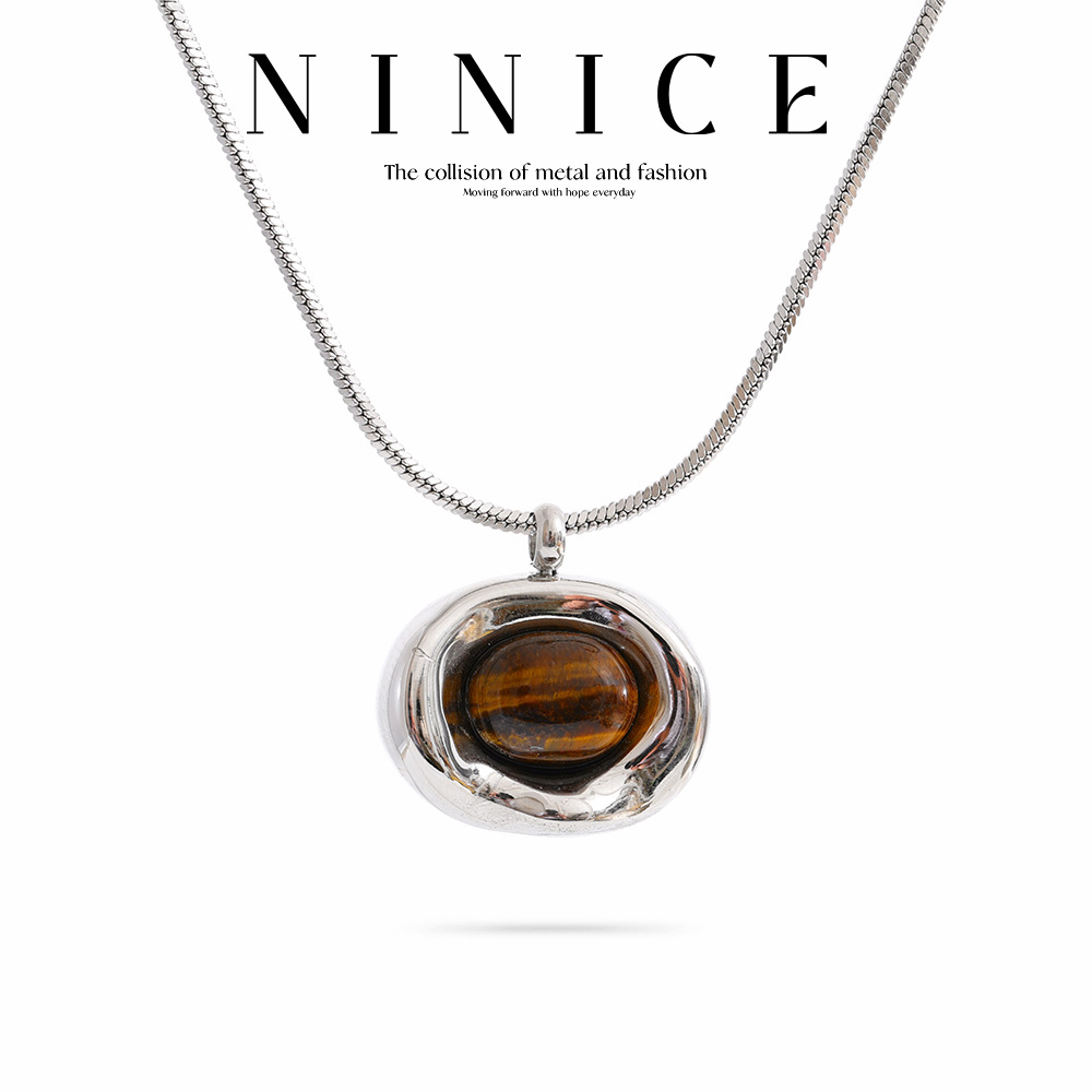 Birth Flower Necklace - NiNice ожерелье из нержавеющей стали натуральный