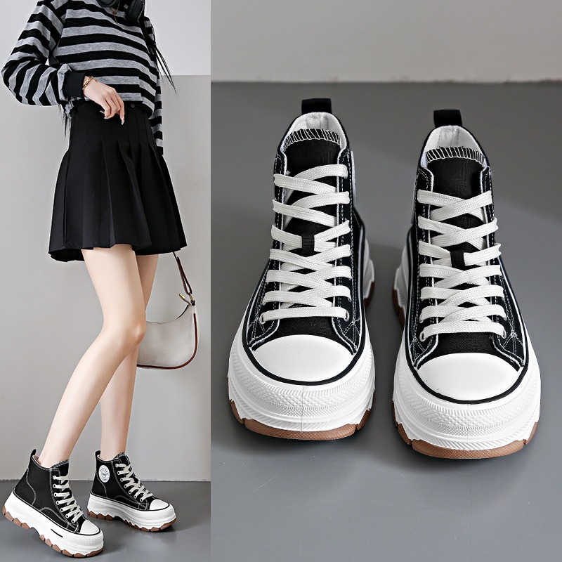 Vans Shoes Old Skool - Кеды женские высокие на шнуровке, повседневные