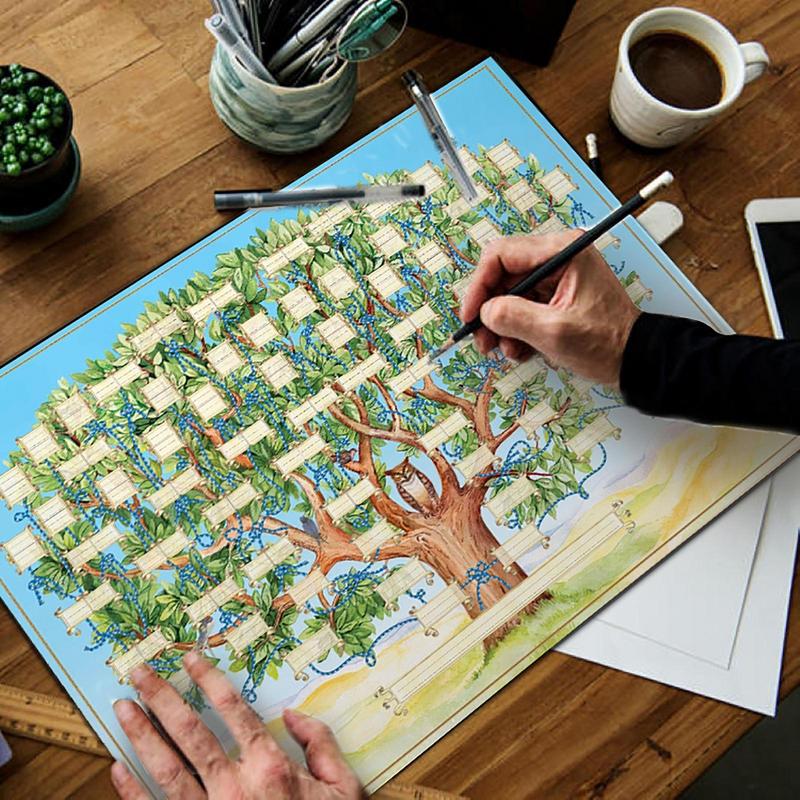Заполняемая таблица семейного  – обзор и цена Family Tree Print