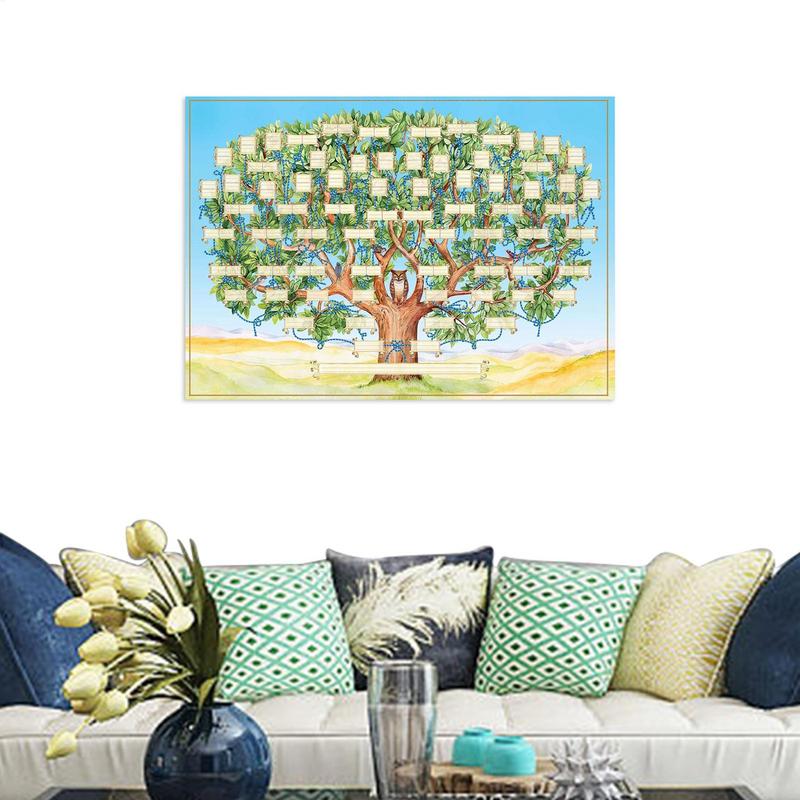Заполняемая таблица семейного  – обзор и цена Family Tree Print